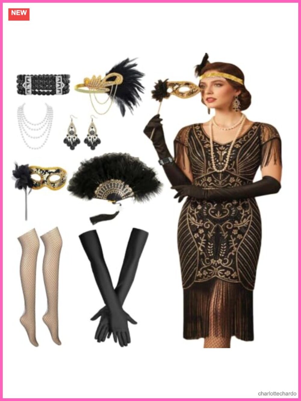 1920s Flapper Dress for Women Sequin Fringe Costume